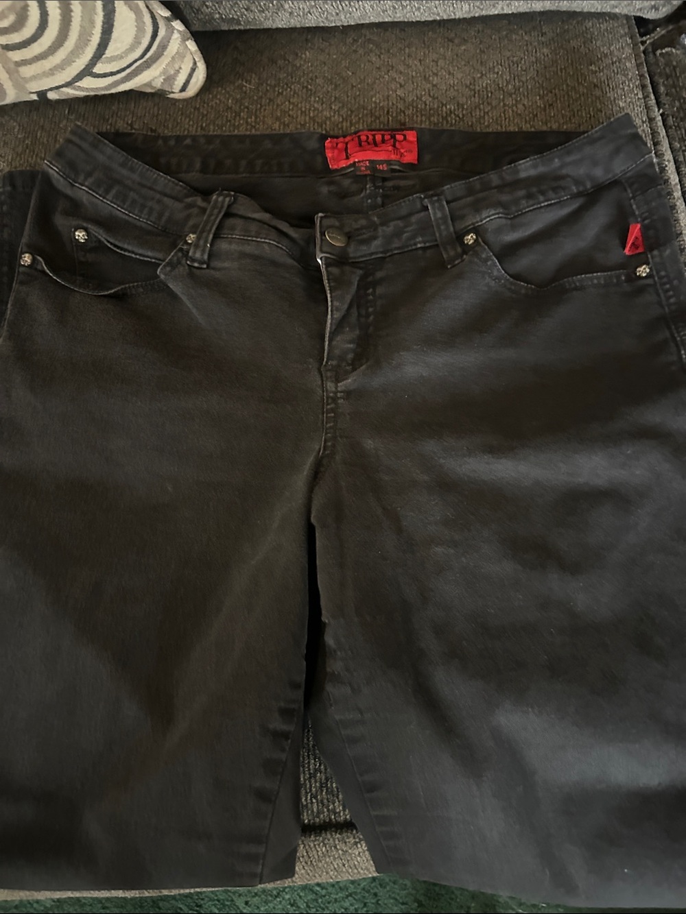 Tripp NYC Black Straight-Leg Women’s Jeans Y2k 14